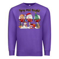 Purple tipsy and bright christmas Premium Sweatshirt - MaliasSmallBusiness