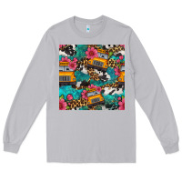 Moon Dust western school bus seamless pattern Long Sleeve Tee - BundleAndBundleShop