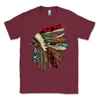 Burgundy christmas indian headdress Classic Tee - JahusDesignShop