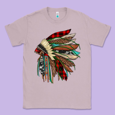 Christmas Indian Headdress Classic Tee Designed By Jahusdesignshop