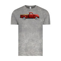 Cloud Rock western red truck right side view Vintage Tee - FaDigitalArtStudio