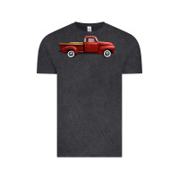 Vintage Black western red truck right side view Vintage Tee - FaDigitalArtStudio
