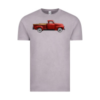 Vintage Zinc western red truck right side view Vintage Tee - FaDigitalArtStudio