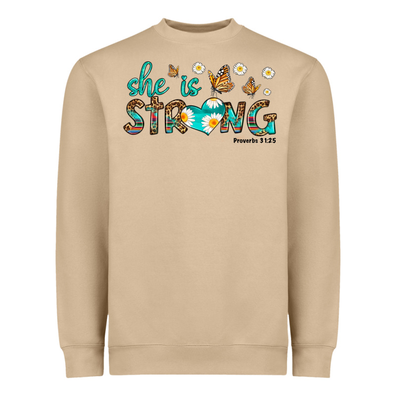 She Is Strong Heavyweight Sweatshirt by HRA Design Shop | Teevron