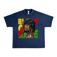 Navy black girl magic juneteenth Urban Heavy Tee - HRA Design Shop