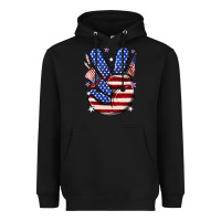 Black peace 4th july Heavyweight Hoodie - NancyCooperArtShop