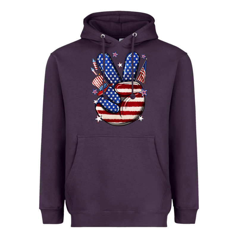 Peace 4th July Heavyweight Hoodie by NancyCooperArtShop | Teevron