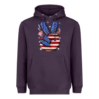 Plum peace 4th july Heavyweight Hoodie - NancyCooperArtShop
