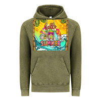 Vintage Olive hello summer gnomes Vintage Hoodie - Zillion Design Studio