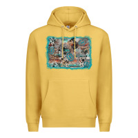 Antique Gold cross western background Premium Hoodie - AdoDesignShop