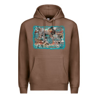 Chestnut cross western background Premium Hoodie - AdoDesignShop