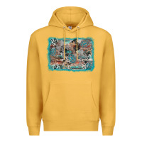 Mustard cross western background Premium Hoodie - AdoDesignShop