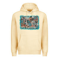 Pina Colada cross western background Premium Hoodie - AdoDesignShop