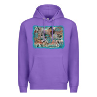 Purple cross western background Premium Hoodie - AdoDesignShop