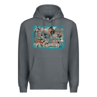 Rock cross western background Premium Hoodie - AdoDesignShop