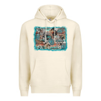 Tofu cross western background Premium Hoodie - AdoDesignShop