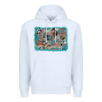 White cross western background Premium Hoodie - AdoDesignShop