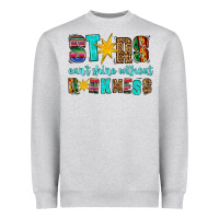 Heather Grey stars cant shine without darkness Heavyweight Sweatshirt - HRA Design Shop
