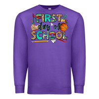 Purple first day of school Premium Sweatshirt - NancyCooperArtShop