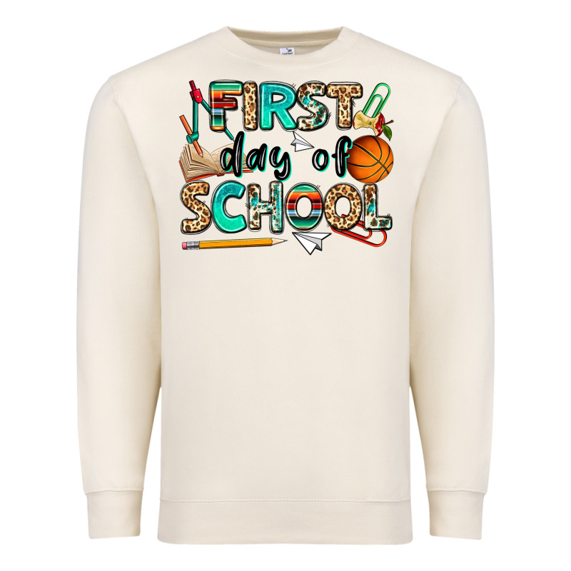 First Day Of School Premium Sweatshirt by NancyCooperArtShop | Teevron