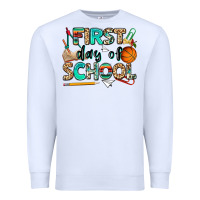 White first day of school Premium Sweatshirt - NancyCooperArtShop