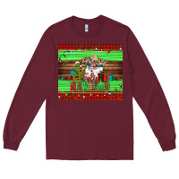Burgundy feliz navidad spanish christmas santa tumbler Long Sleeve Tee - Jasminsmagicworld