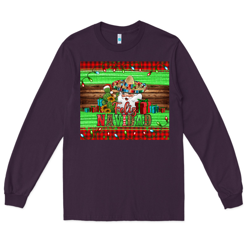 Feliz Navidad Spanish Christmas Santa Tumbler Long Sleeve Tee by Jasminsmagicworld | Teevron