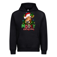 Black Mooey Christmas Urban Hoodie - texasbilliewilder