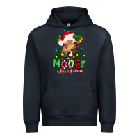 Navy Mooey Christmas Urban Hoodie - texasbilliewilder