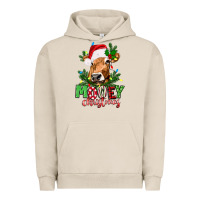 Pigment French Oak Mooey Christmas Urban Hoodie - texasbilliewilder