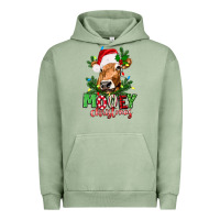 Pigment Oil Green Mooey Christmas Urban Hoodie - texasbilliewilder