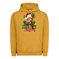 Pigment Peanut Butter Mooey Christmas Urban Hoodie - texasbilliewilder