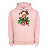 Pigment Salmon Mooey Christmas Urban Hoodie - texasbilliewilder