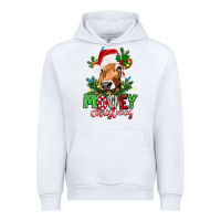 White Mooey Christmas Urban Hoodie - texasbilliewilder