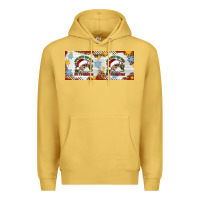 Antique Gold When You're Dead Inside But It's Christmas Hippie Skeleton Santa Premium Hoodie - Artiststas