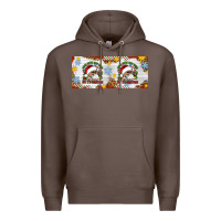 Coffee When You're Dead Inside But It's Christmas Hippie Skeleton Santa Premium Hoodie - Artiststas