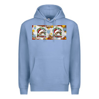 Colony Blue When You're Dead Inside But It's Christmas Hippie Skeleton Santa Premium Hoodie - Artiststas