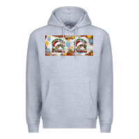 Heather Grey When You're Dead Inside But It's Christmas Hippie Skeleton Santa Premium Hoodie - Artiststas