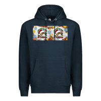 Navy When You're Dead Inside But It's Christmas Hippie Skeleton Santa Premium Hoodie - Artiststas