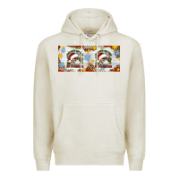 Oatmeal Heather When You're Dead Inside But It's Christmas Hippie Skeleton Santa Premium Hoodie - Artiststas