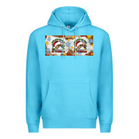 Ocean Blue When You're Dead Inside But It's Christmas Hippie Skeleton Santa Premium Hoodie - Artiststas
