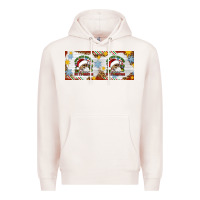 Pale Pink When You're Dead Inside But It's Christmas Hippie Skeleton Santa Premium Hoodie - Artiststas
