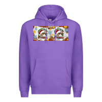 Purple When You're Dead Inside But It's Christmas Hippie Skeleton Santa Premium Hoodie - Artiststas