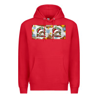Red When You're Dead Inside But It's Christmas Hippie Skeleton Santa Premium Hoodie - Artiststas