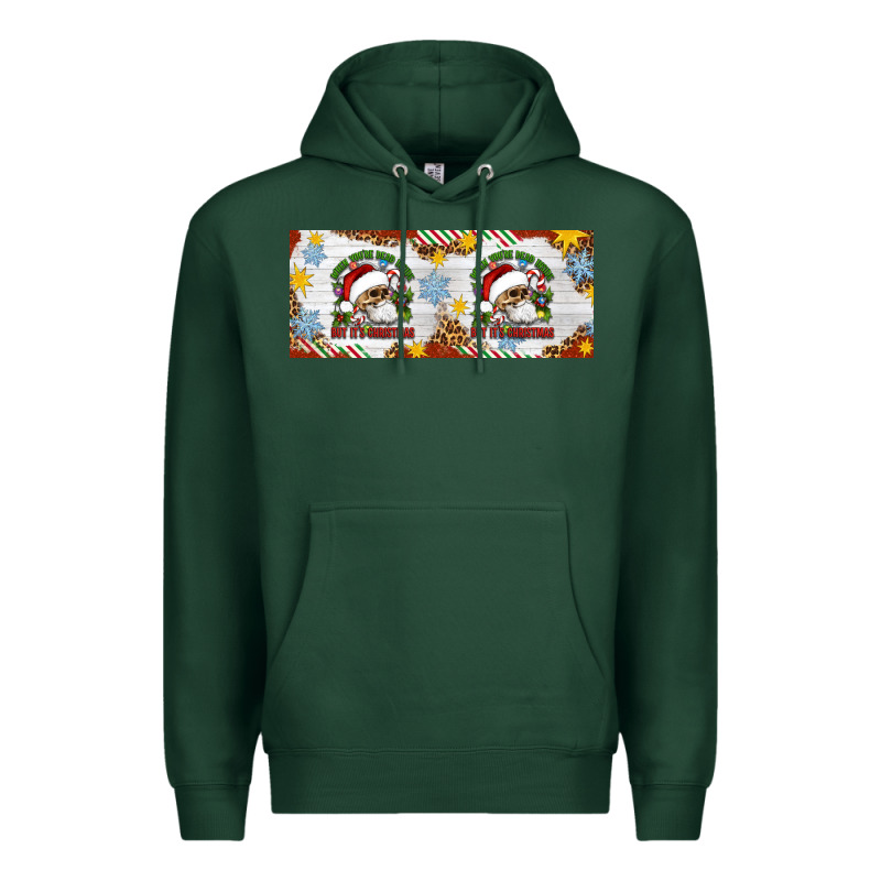 When You're Dead Inside But It's Christmas Hippie Skeleton Santa Premium Hoodie by Artiststas | Teevron