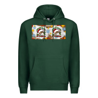 Sports Green When You're Dead Inside But It's Christmas Hippie Skeleton Santa Premium Hoodie - Artiststas