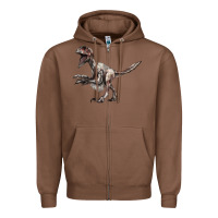 Chestnut Deinonychus Zipper Hoodie - LillyAllenDesigns