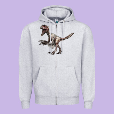 Deinonychus Zipper Hoodie Designed By Lillyallendesigns