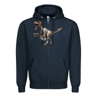 Navy Deinonychus Zipper Hoodie - LillyAllenDesigns