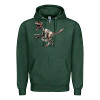 Sports Green Deinonychus Zipper Hoodie - LillyAllenDesigns